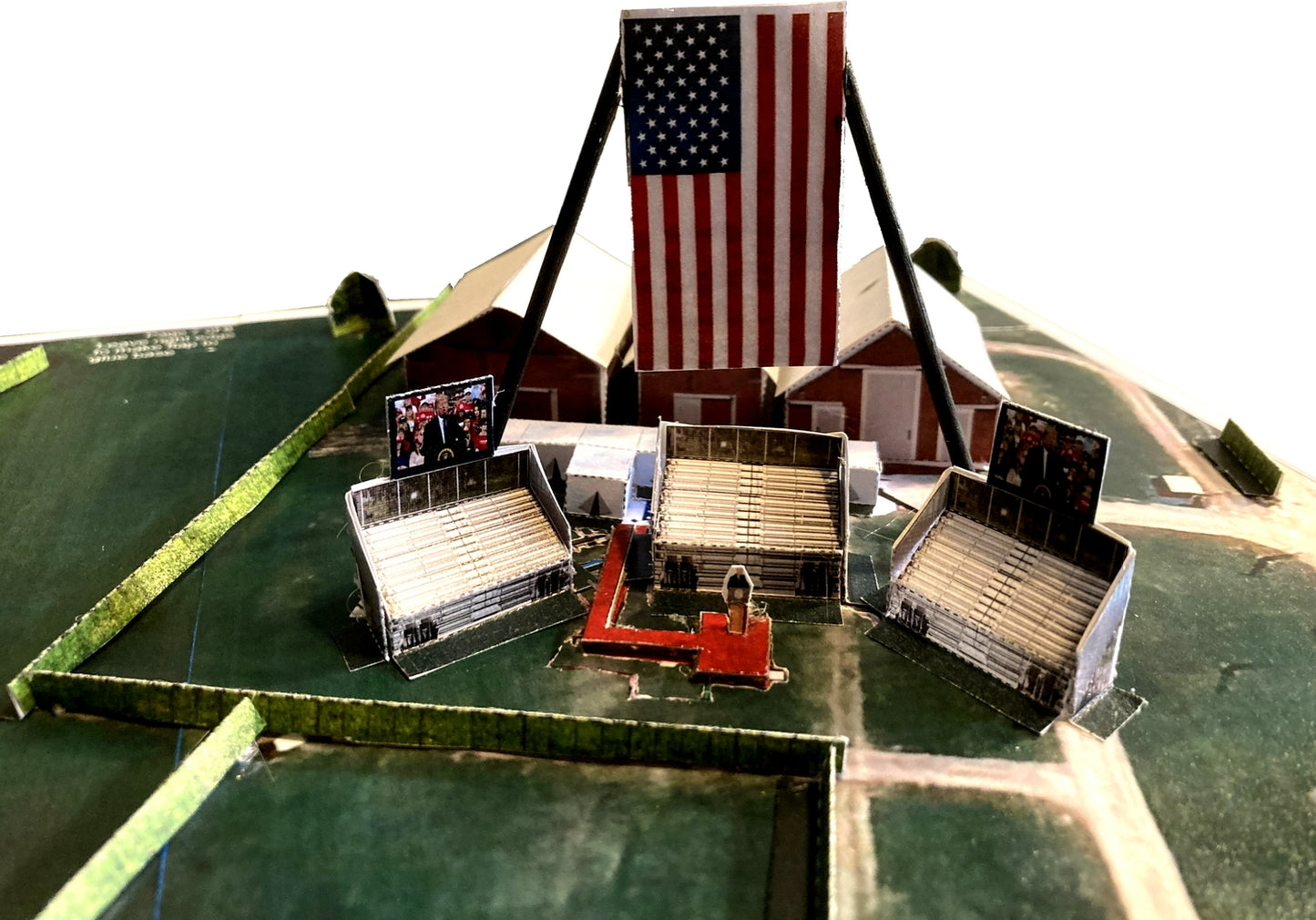 President Donald Trump Attempted Assassination With Water Tower - Paper Model