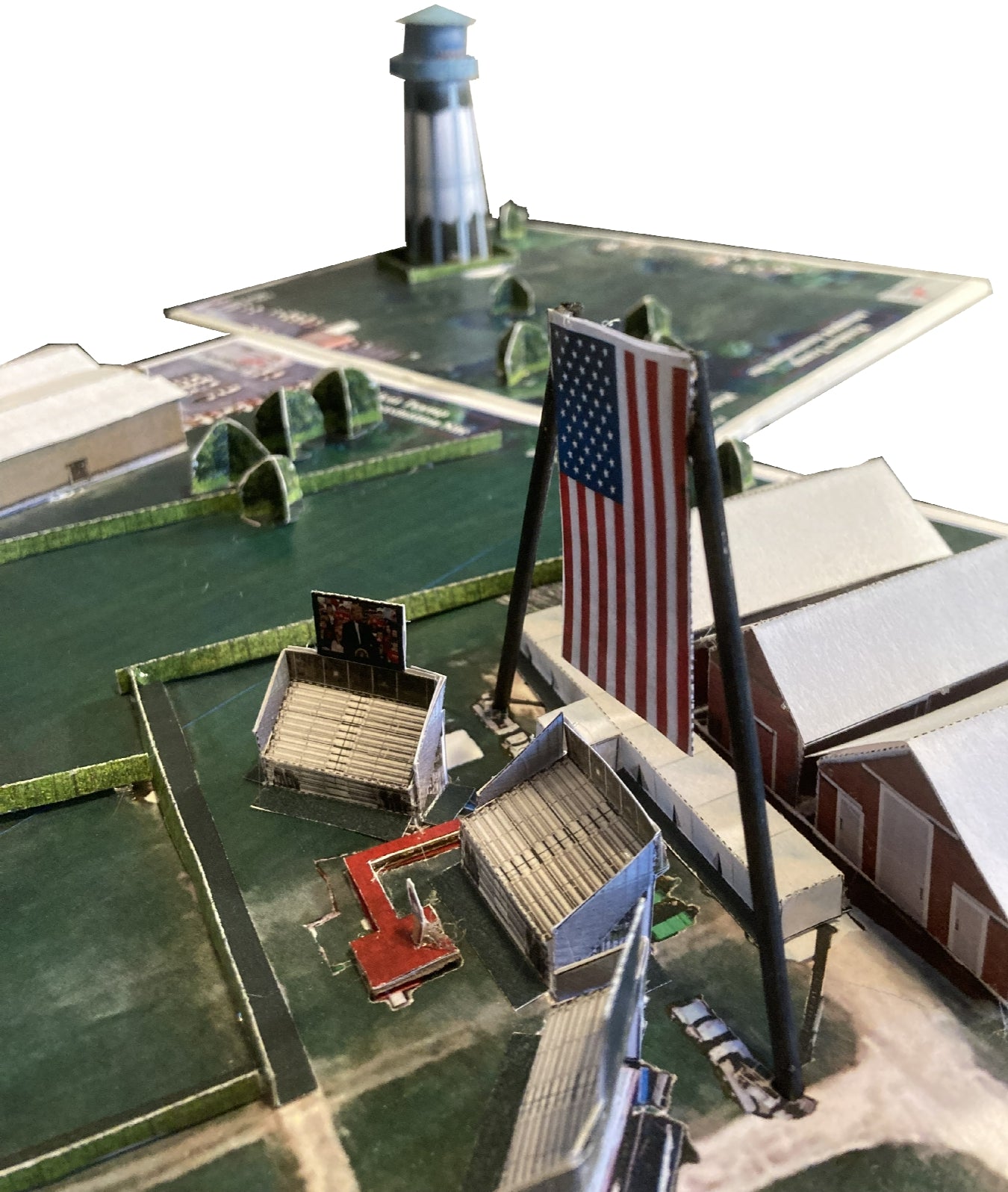 President Donald Trump Attempted Assassination With Water Tower - Paper Model