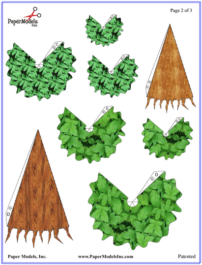 California Mission Diorama Trees - Free