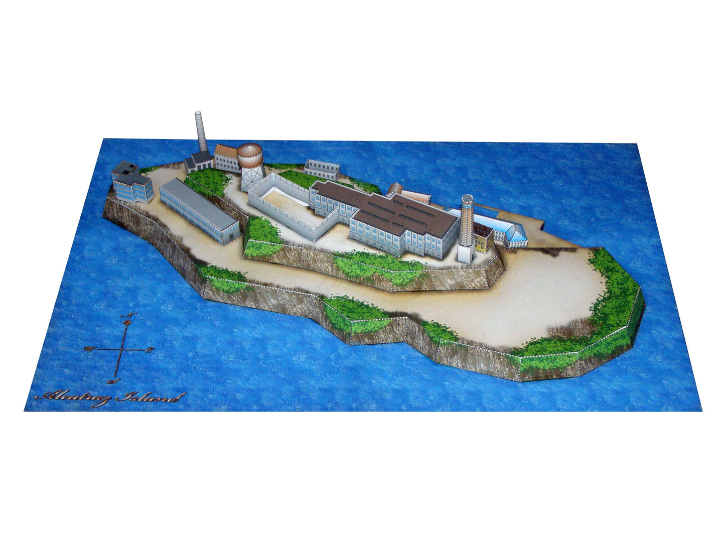 Alcatraz Prison & Island - San Fransisco, CA - Paper Model Kit