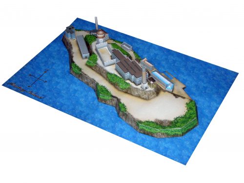 Alcatraz Prison & Island - San Fransisco, CA - Paper Model Kit