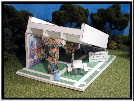 Chicano Park, San Diego - Photorealistic - Paper Model Project Kit