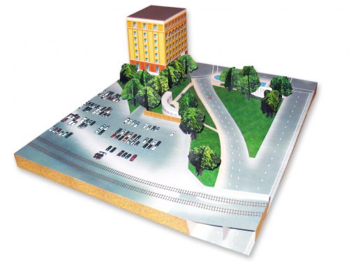 Dealy Plaza - Dallas, TX - President Kennedy Assassination - Paper Model