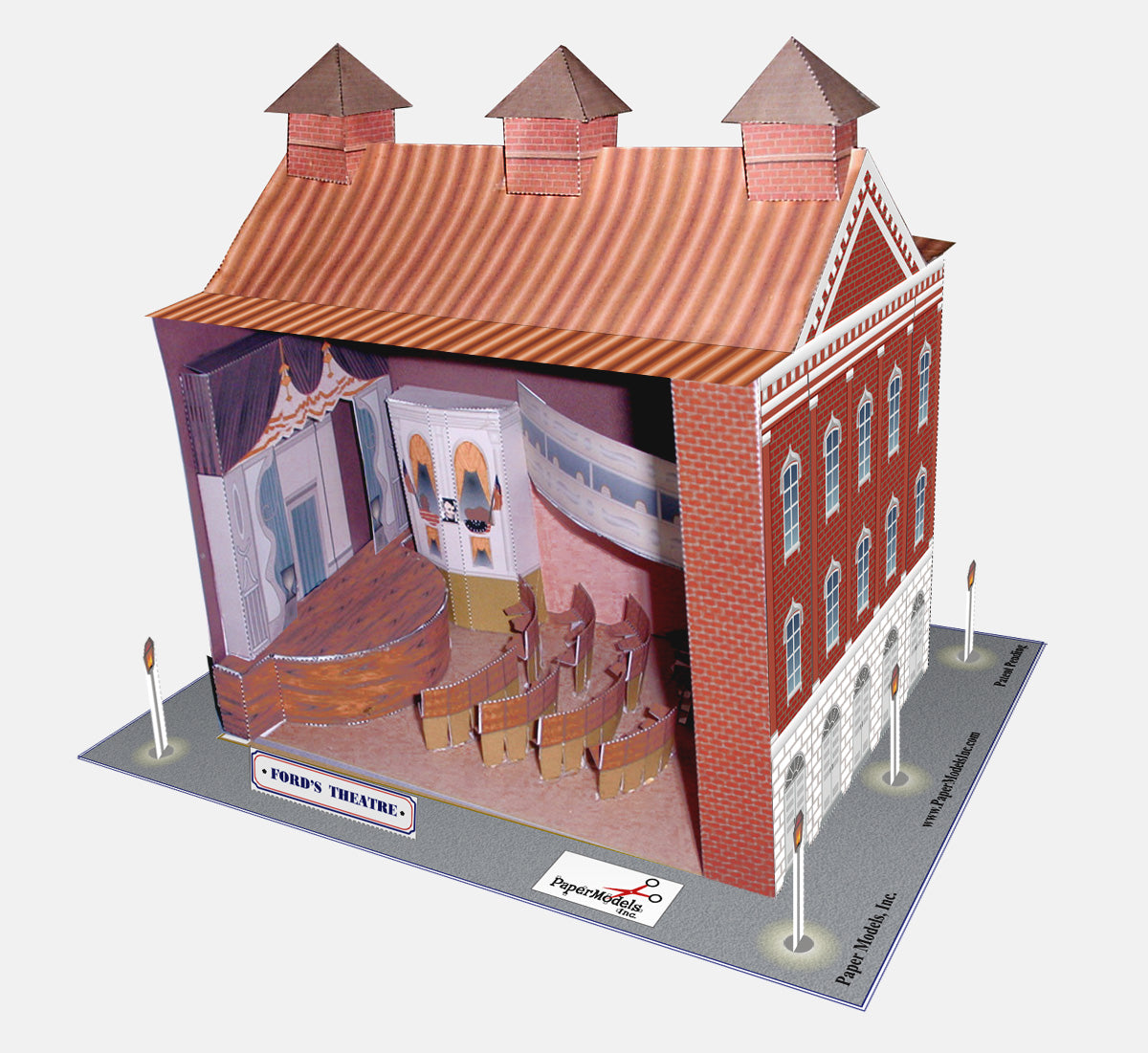 Ford's Theatre - Washington, D.C. - Assassination of President Lincoln - Paper Model