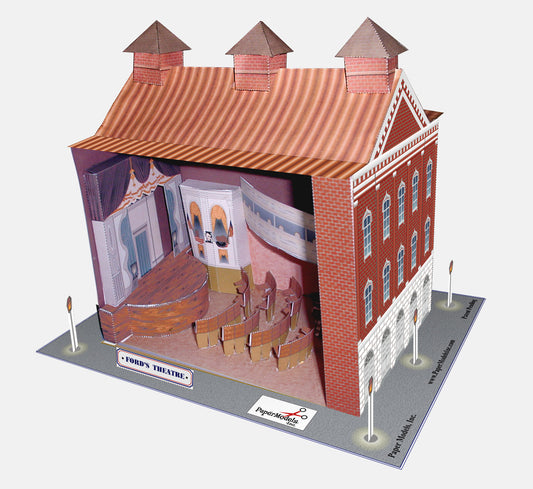 Ford's Theatre - Washington, D.C. - Assassination of President Lincoln - Paper Model
