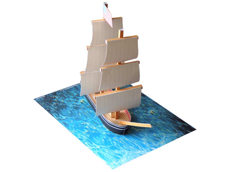 HMS Beaver Boston Tea Party Paper Model Project Kit