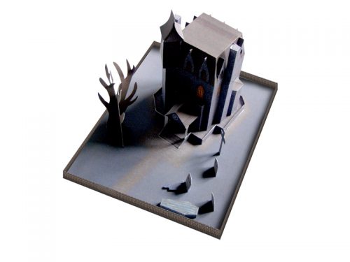 Halloween Haunted House - Paper Model Project Kit