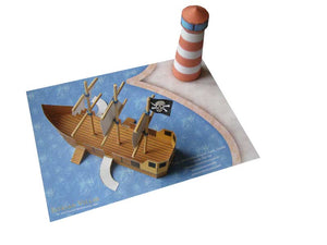 Istrian Pirate Ship - Paper Model Project Kit