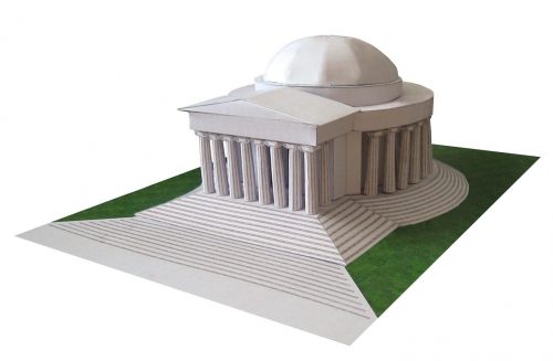 Jefferson Memorial - Professional - Paper Model Project Kit