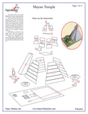 Mayan Temple - Paper Model Project Kit