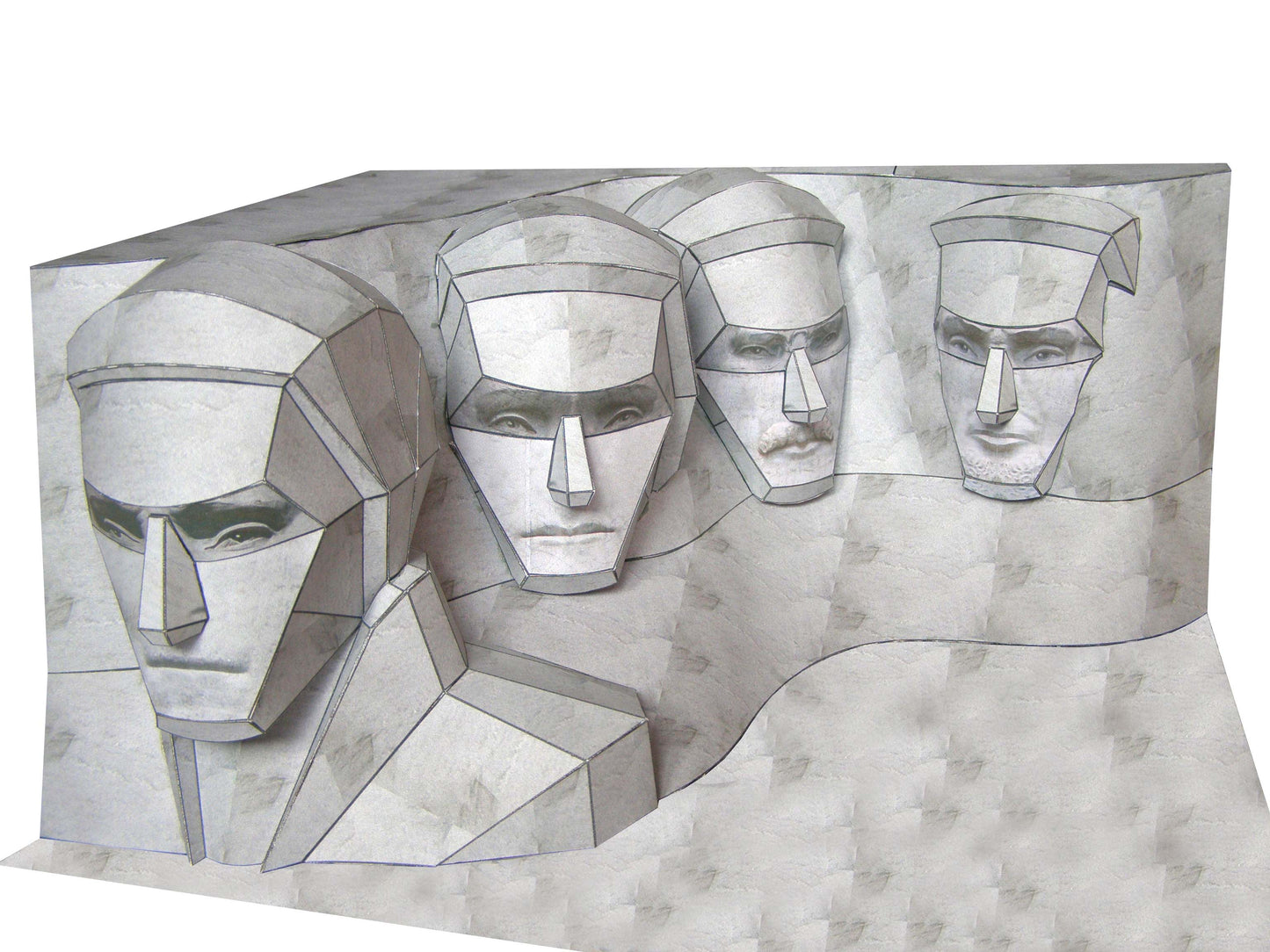 Mount Rushmore Monument - Paper Model Project Kit