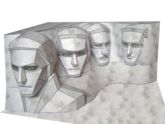 Mount Rushmore Monument - Paper Model Project Kit
