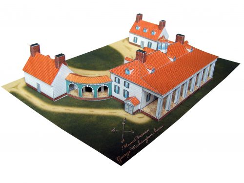 Mount Vernon - George Washington's Home - Paper Model Project Kit