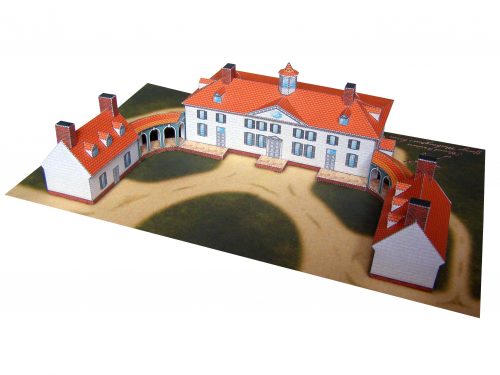 Mount Vernon - George Washington's Home - Paper Model Project Kit