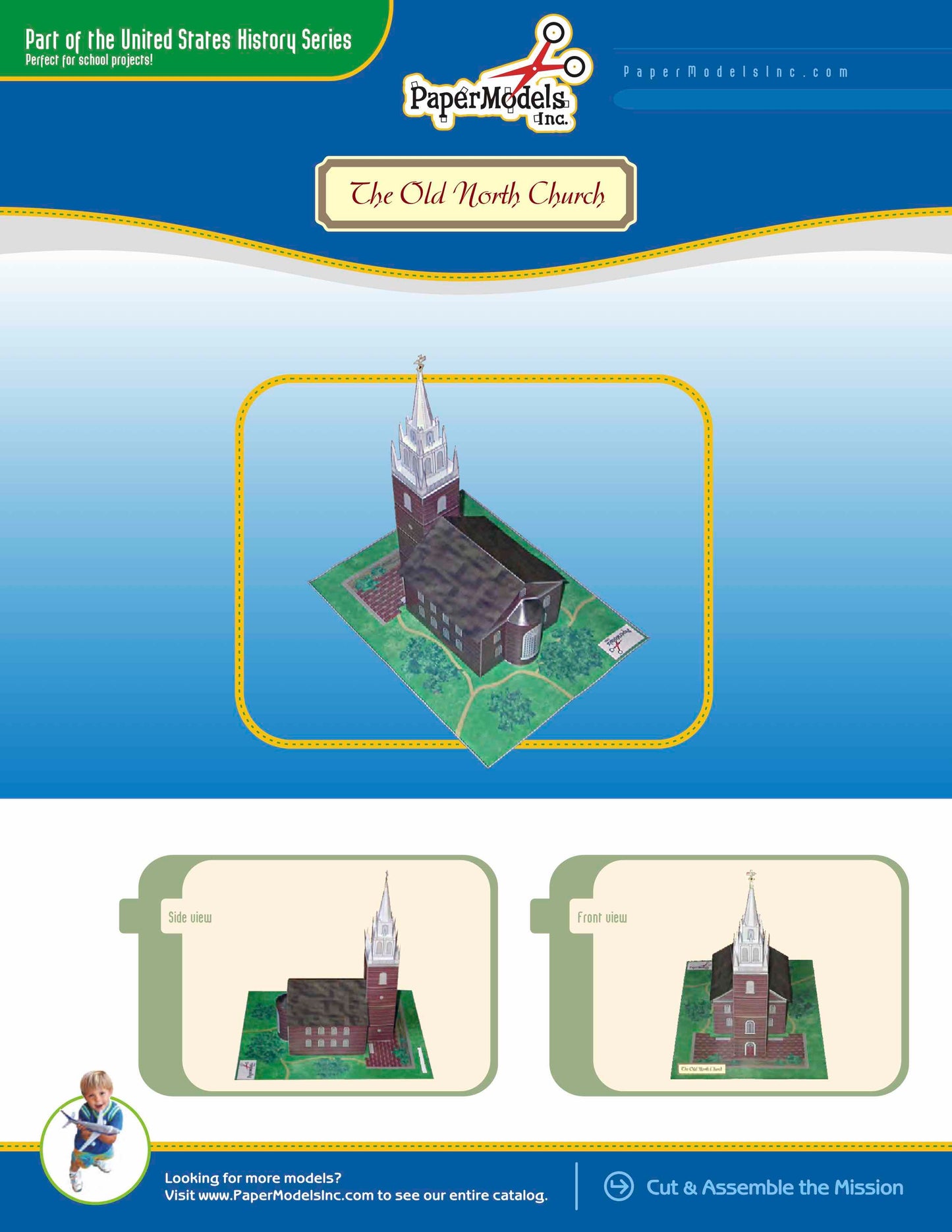 North Church - Boston - Paper Model Project Kit
