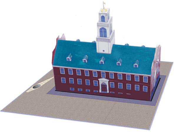 State House - Boston - Paper Model Project Kit