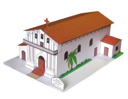 California Mission San Francisco de Asis - Paper Model Project Kit