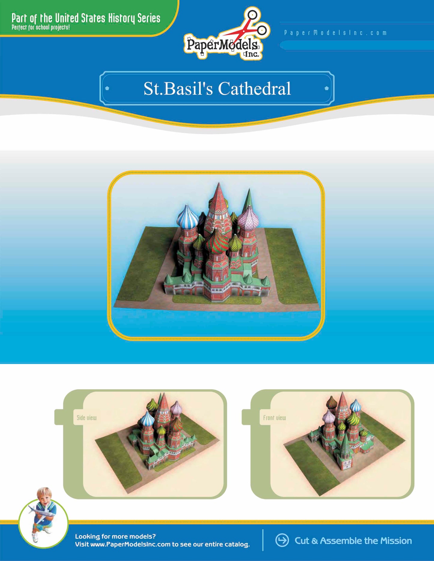 St. Basils Cathedral, Russia - Paper Model Project Kit