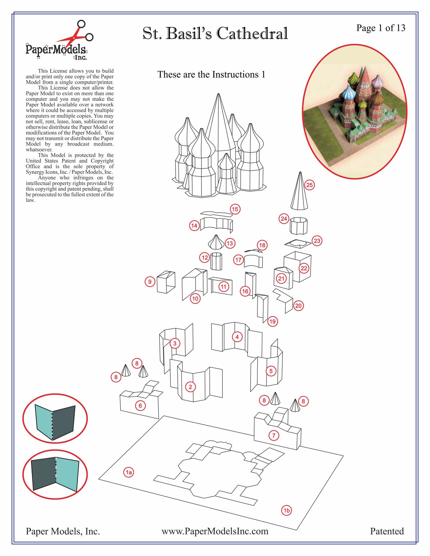 St. Basils Cathedral, Russia - Paper Model Project Kit
