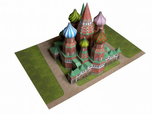 St. Basils Cathedral, Russia - Paper Model Project Kit