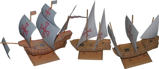 Christopher Columbus, Nina Pinta, Santa Maria - Paper Model Project Kit