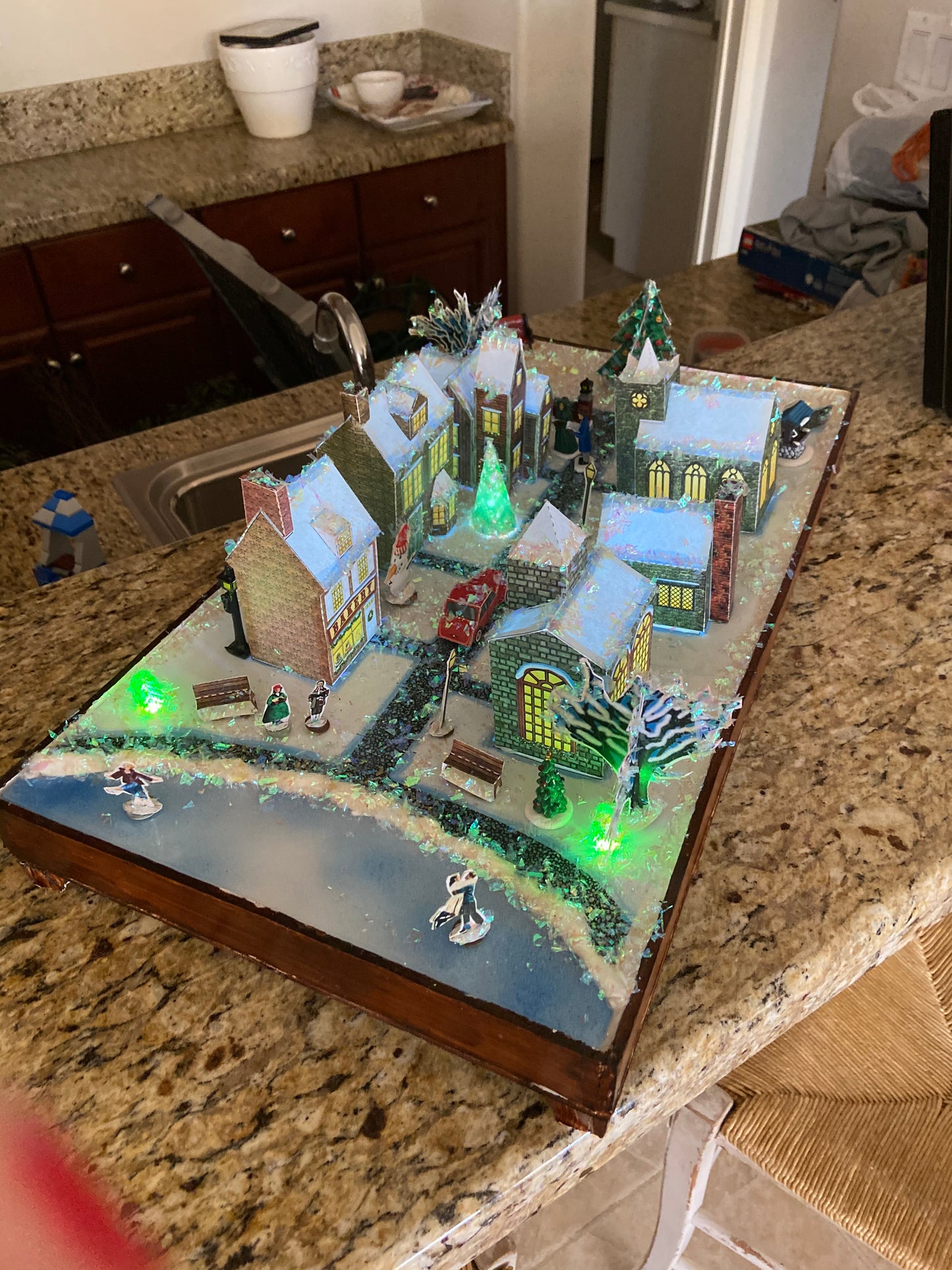 Holiday Christmas Village - Paper Model Project Kit