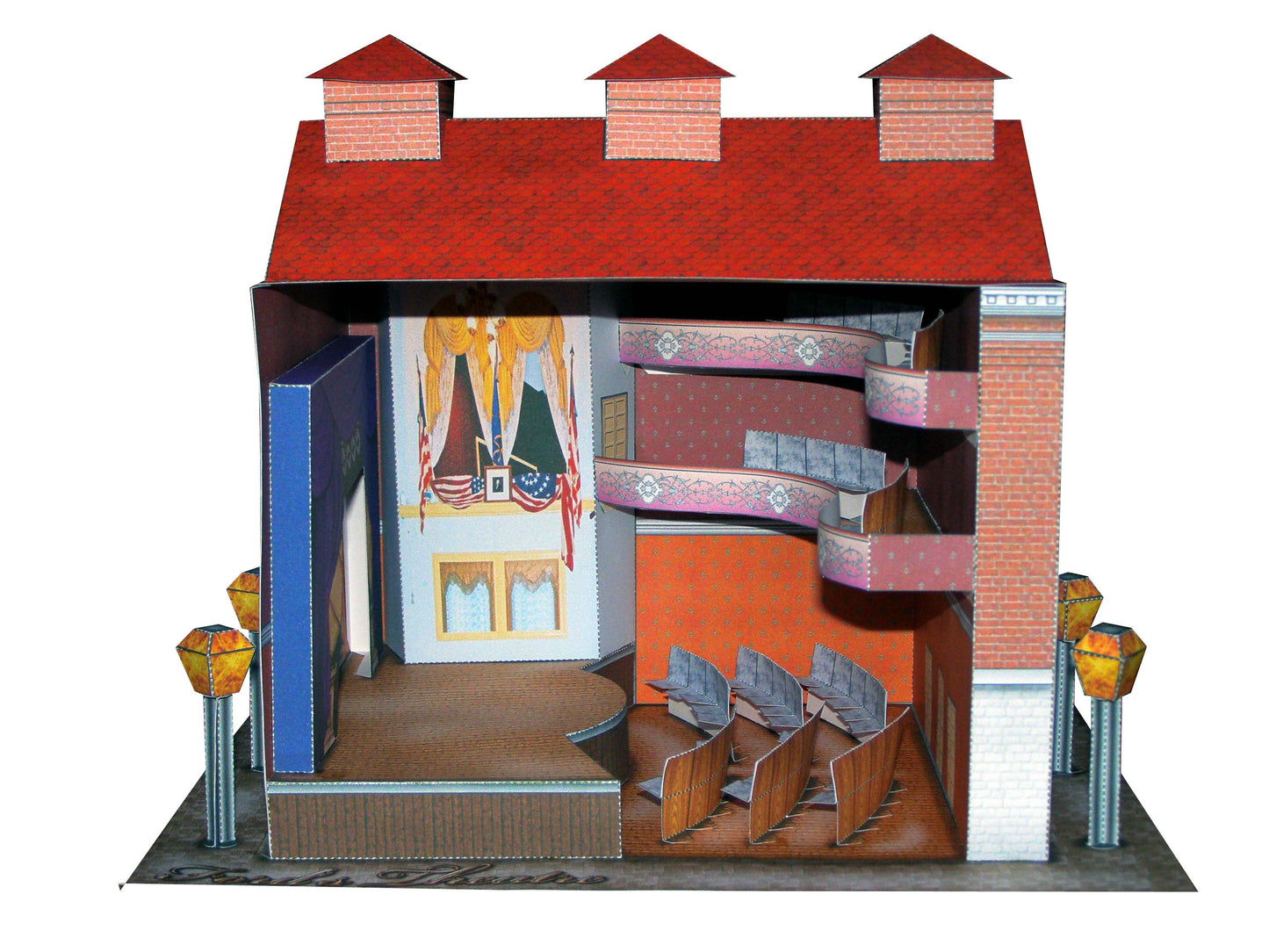 Ford's Theatre - Washington, D.C. - Assassination of President Lincoln - Paper Model