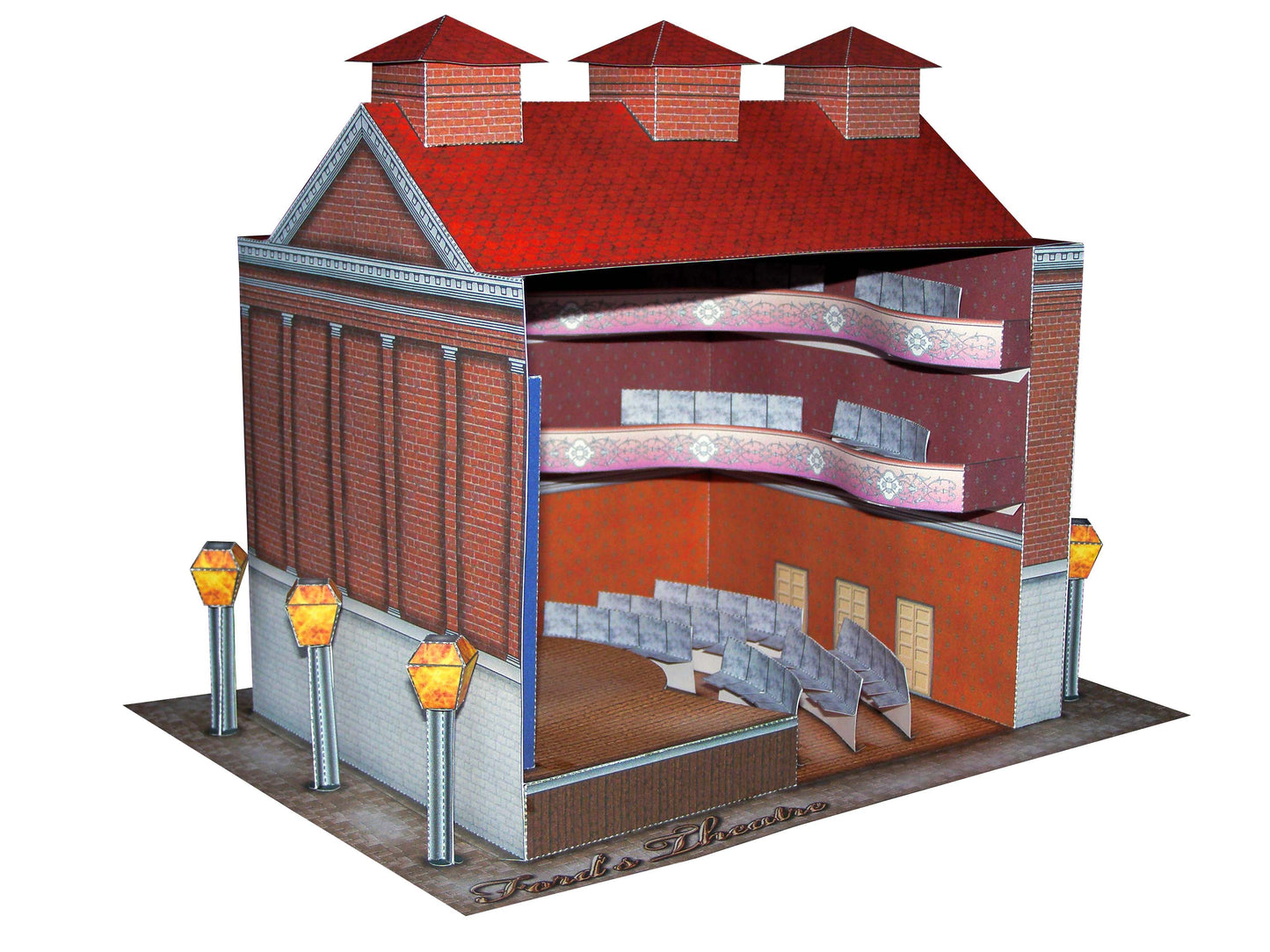 Ford's Theatre - Washington, D.C. - Assassination of President Lincoln - Paper Model