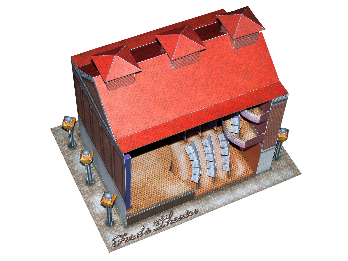 Ford's Theatre - Washington, D.C. - Assassination of President Lincoln - Paper Model
