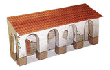 California Mission Annex Buildings - Straight And Corner - Paper Model Kit