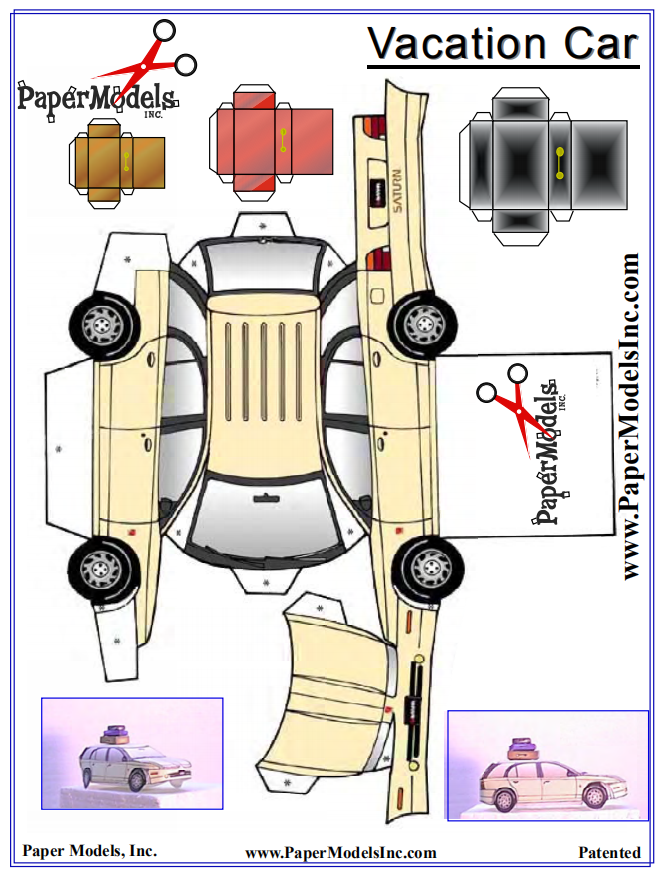 Vacation Car - Free – Paper Models, Inc. vacation-car-free-paper-models-inc