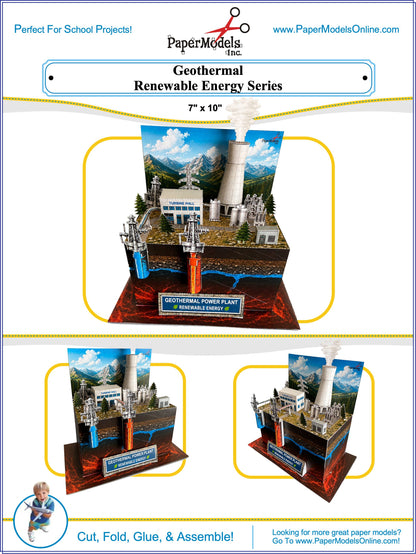 Geothermal Renewable Energy Paper Model Kit - Series