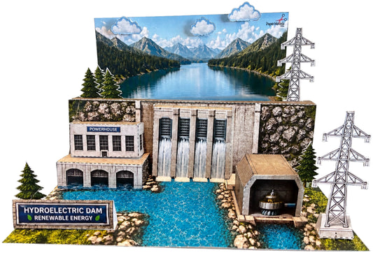 Hydro-Electric Renewable Energy Paper Model Kit - Series