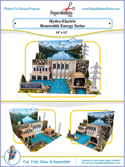 Hydro-Electric Renewable Energy Paper Model Kit - Series