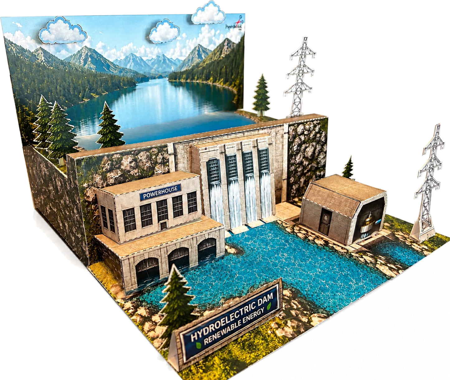 Hydro-Electric Renewable Energy Paper Model Kit - Series