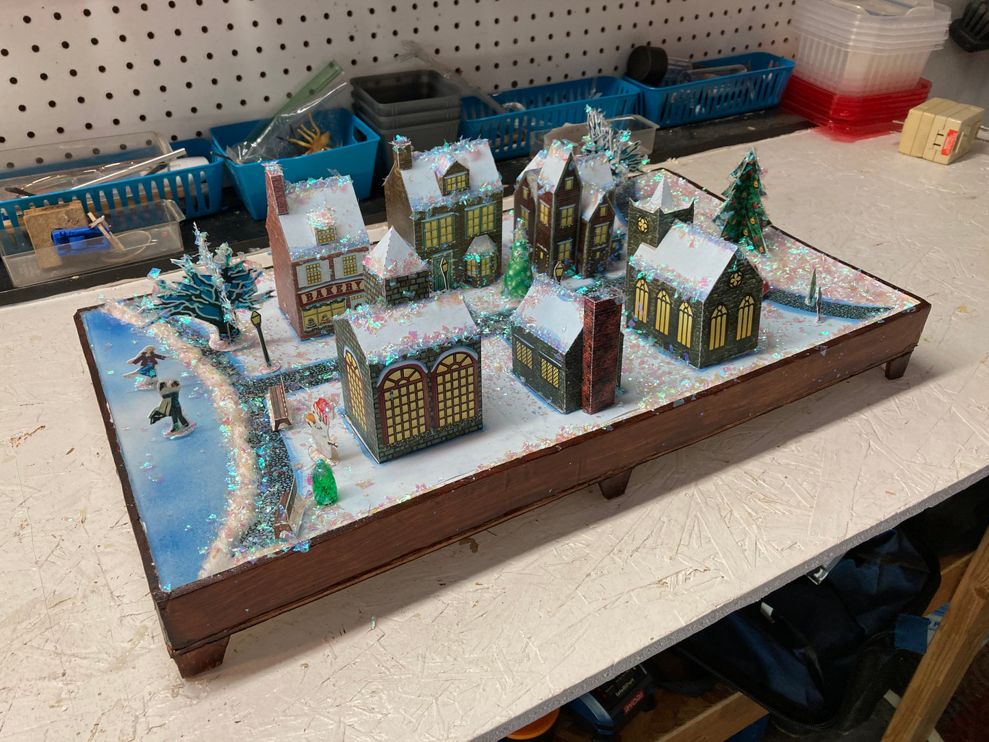 Holiday Christmas Village - Paper Model Project Kit