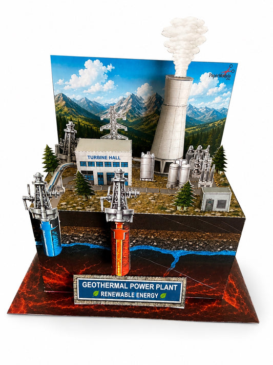 Geothermal Renewable Energy Paper Model Kit - Series