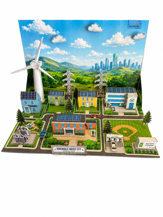 Renewable Energy City Paper Model Kit - Series