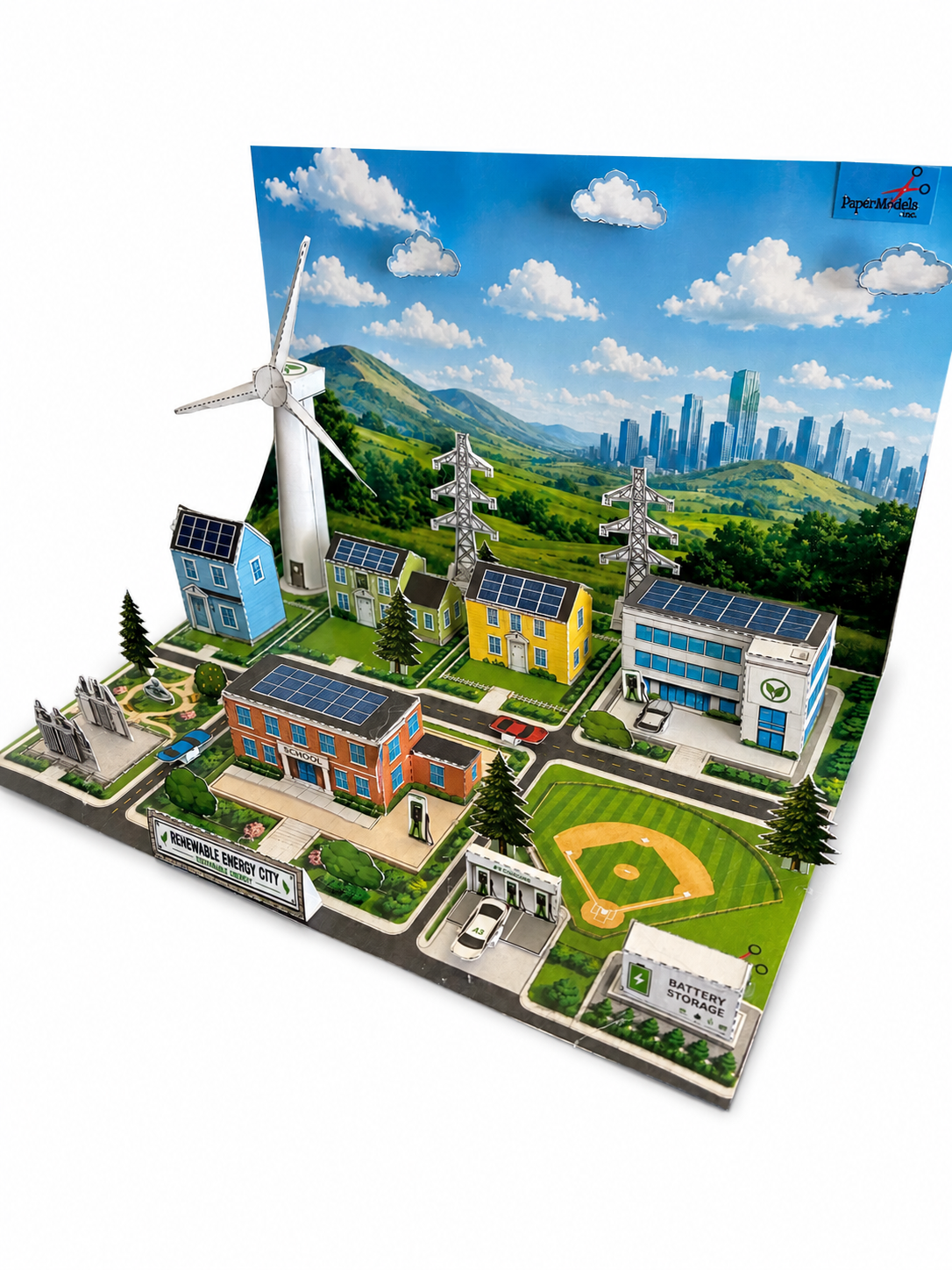 Renewable Energy City Paper Model Kit - Series