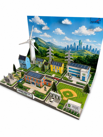 Renewable Energy City Paper Model Kit - Series