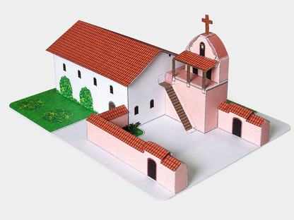 California Mission La Purisima - Paper Model Project Kit