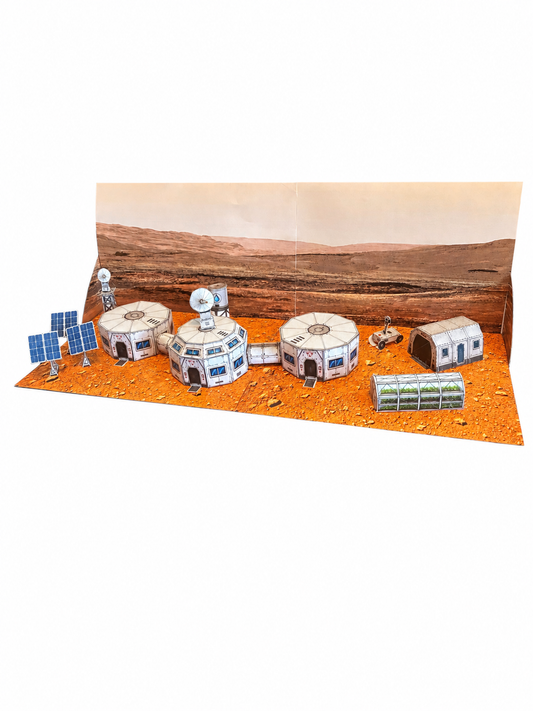 Mars Colony One Paper Model Kit - STEM School Project