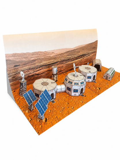Mars Colony One Paper Model Kit - STEM School Project