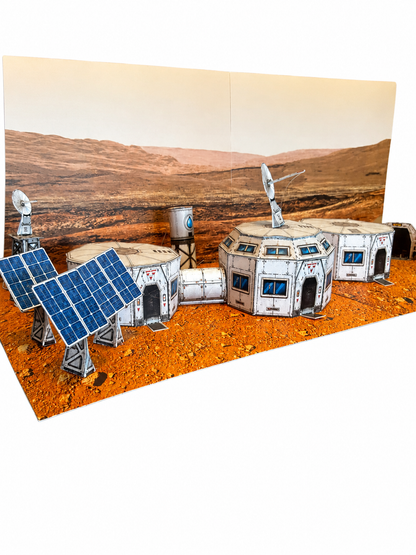 Mars Colony One Paper Model Kit - STEM School Project