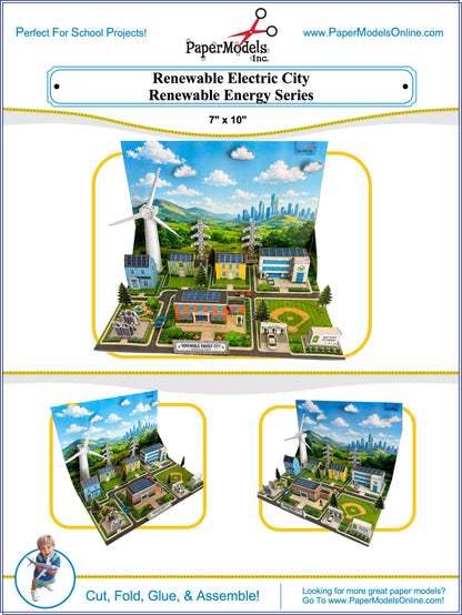 Renewable Energy City Paper Model Kit - Series