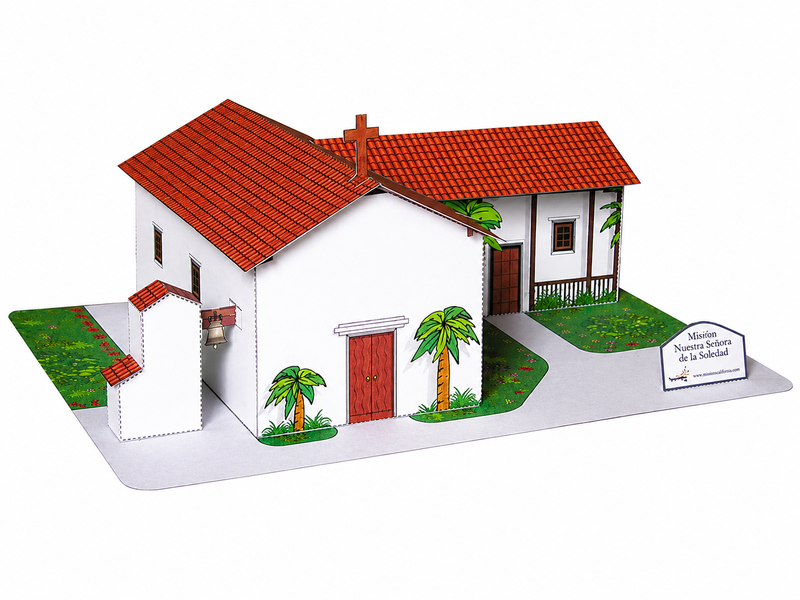 California Mission Nuestra Senora - Paper Model Project Kit