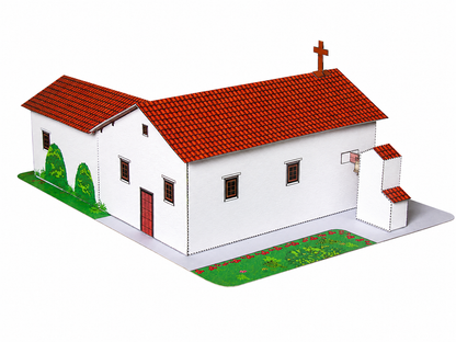 California Mission Nuestra Senora - Paper Model Project Kit