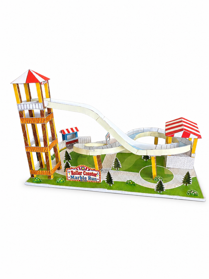 Roller Coaster Marble Run STEM Paper Model Kit | Printable School Project