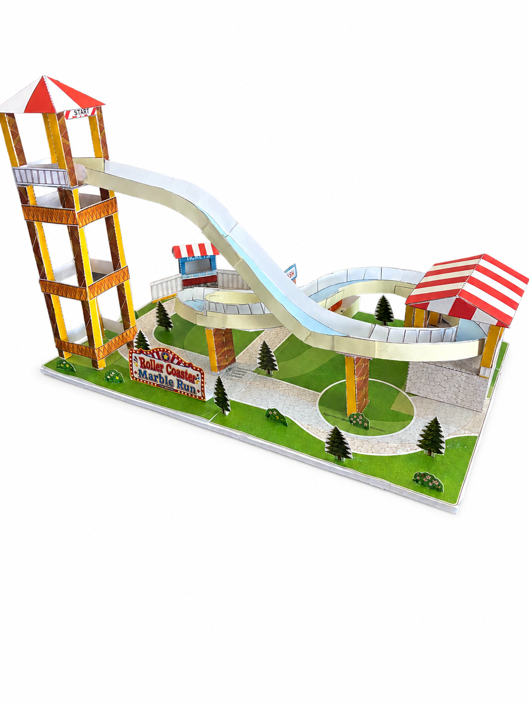 Roller Coaster Marble Run STEM Paper Model Kit | Printable School Project