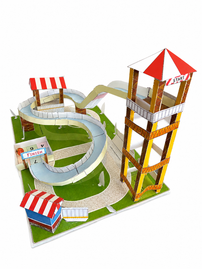 Roller Coaster Marble Run STEM Paper Model Kit | Printable School Project